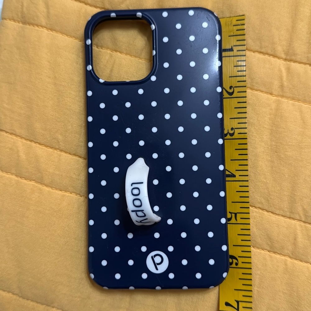 Loopy Case iPhone 12 Pro Max Navy Polka Dot